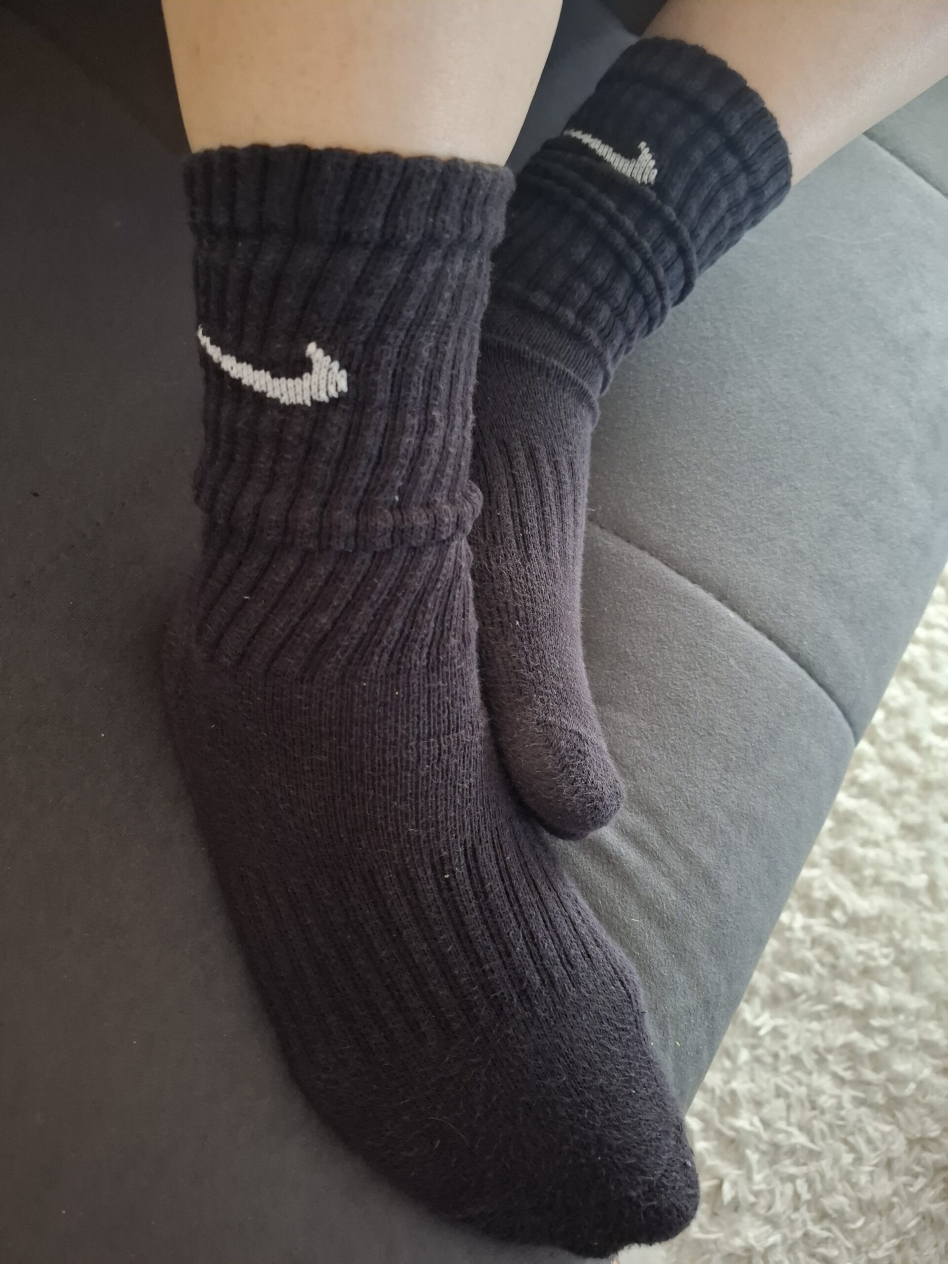 Schöne getragene Socken