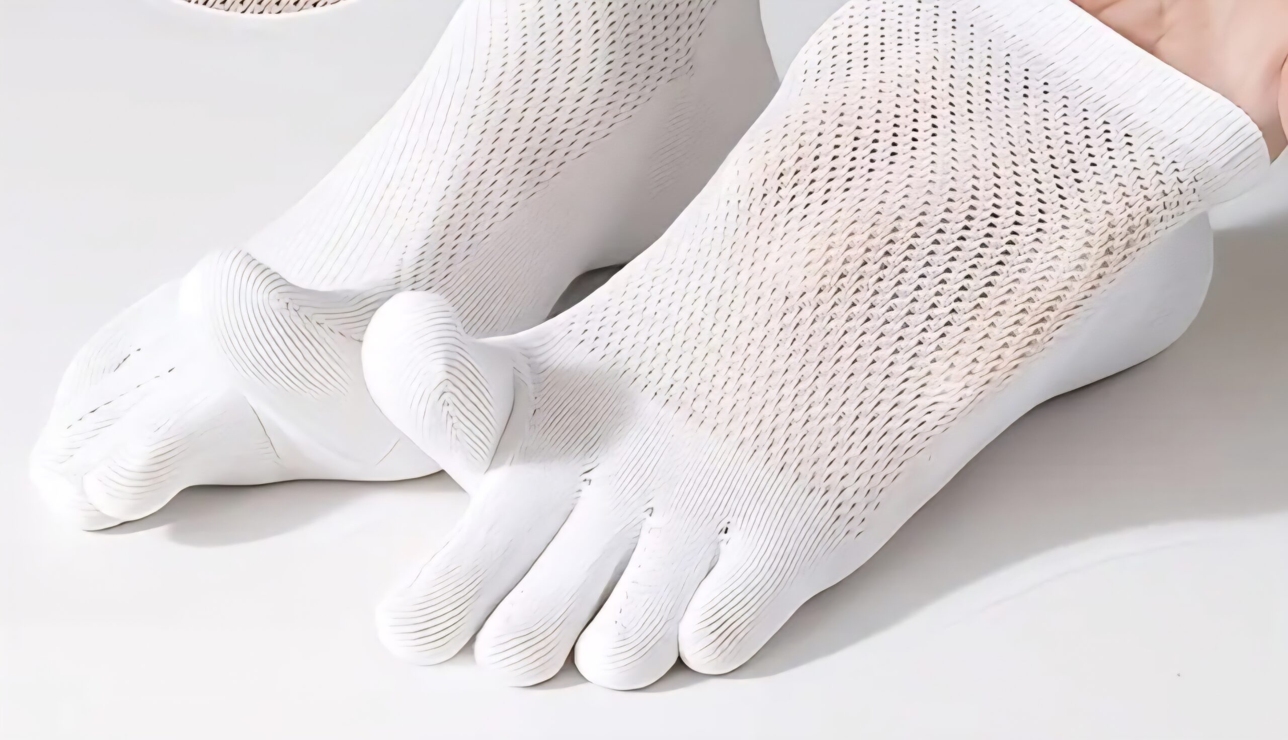 Socken Fingersoxs Zehensocken Weiss