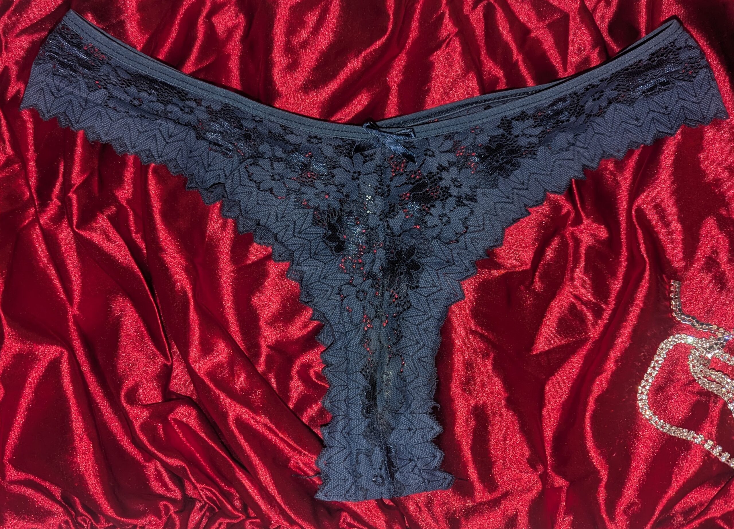 Sexy blauer Spitzenslip...sofort versandbereit