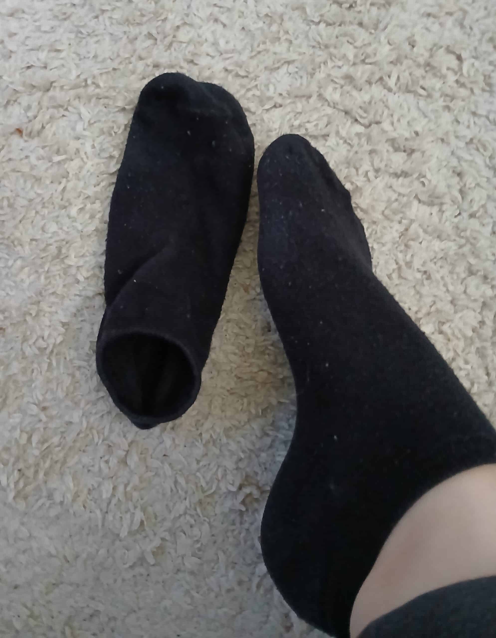 simple Socken getragen mindestens 2-3 Tage