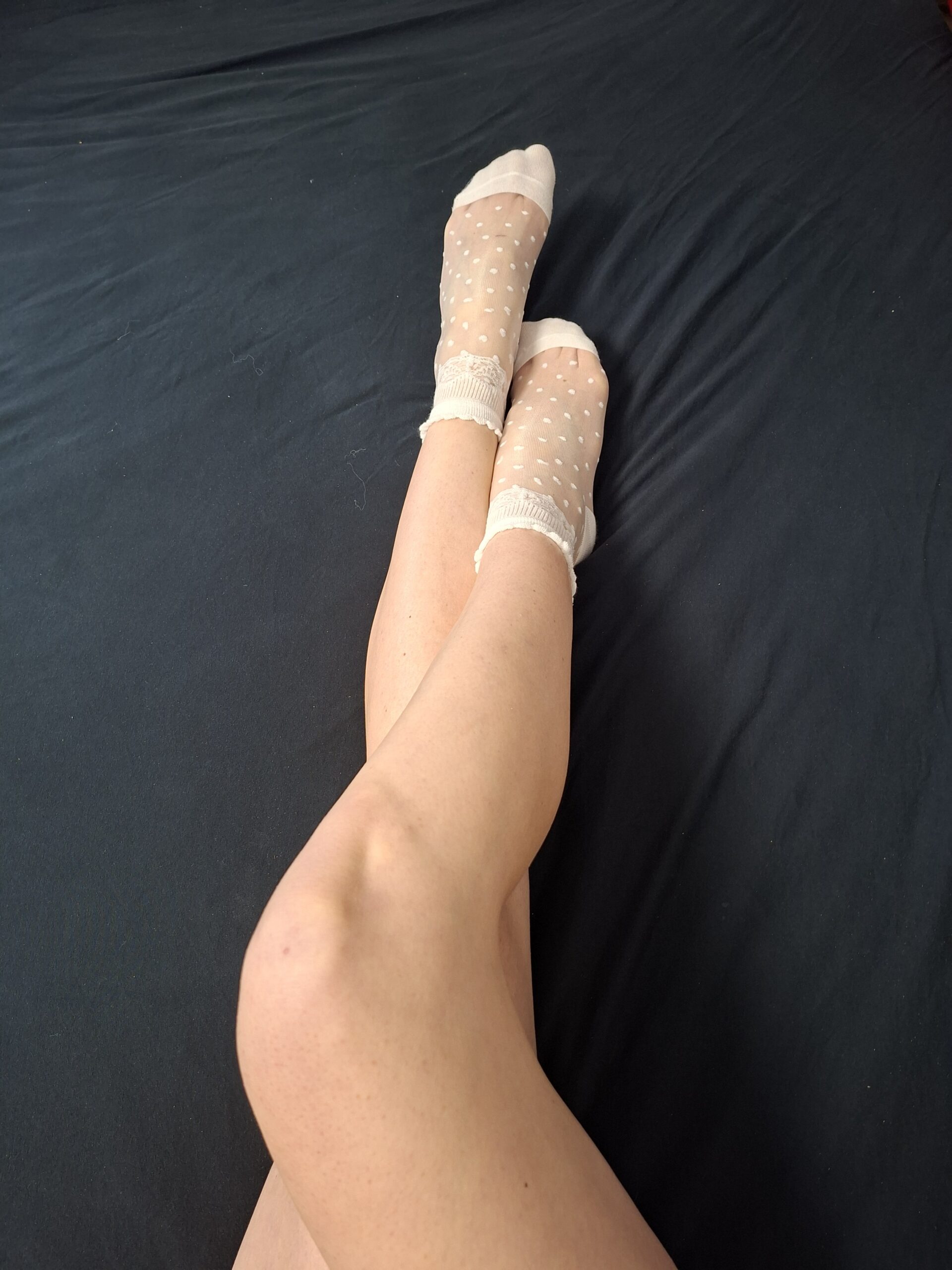 getragene Nylon Söckchen + 6 Tragebilder💕