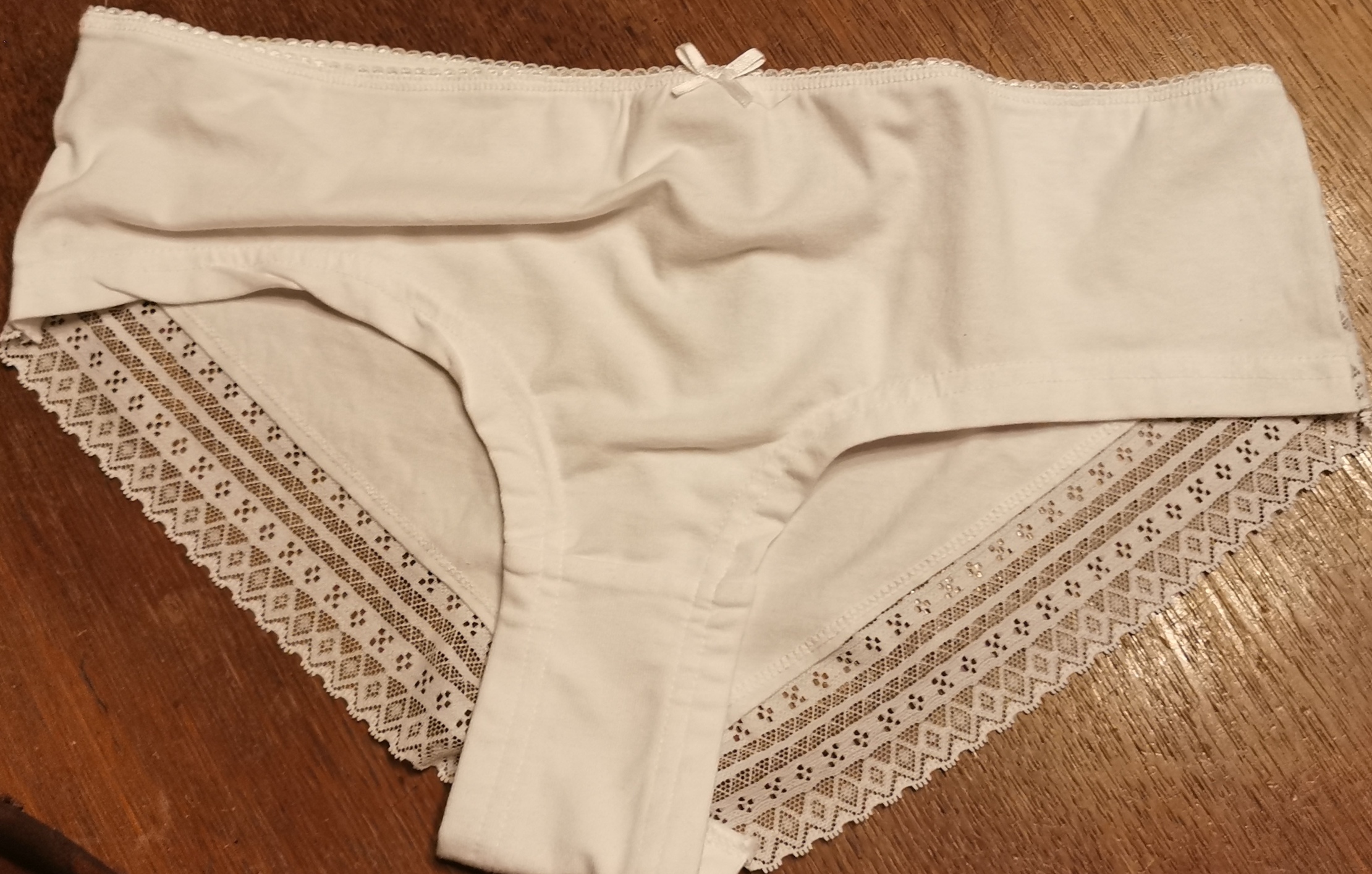 Slip weiss spitzenrand
