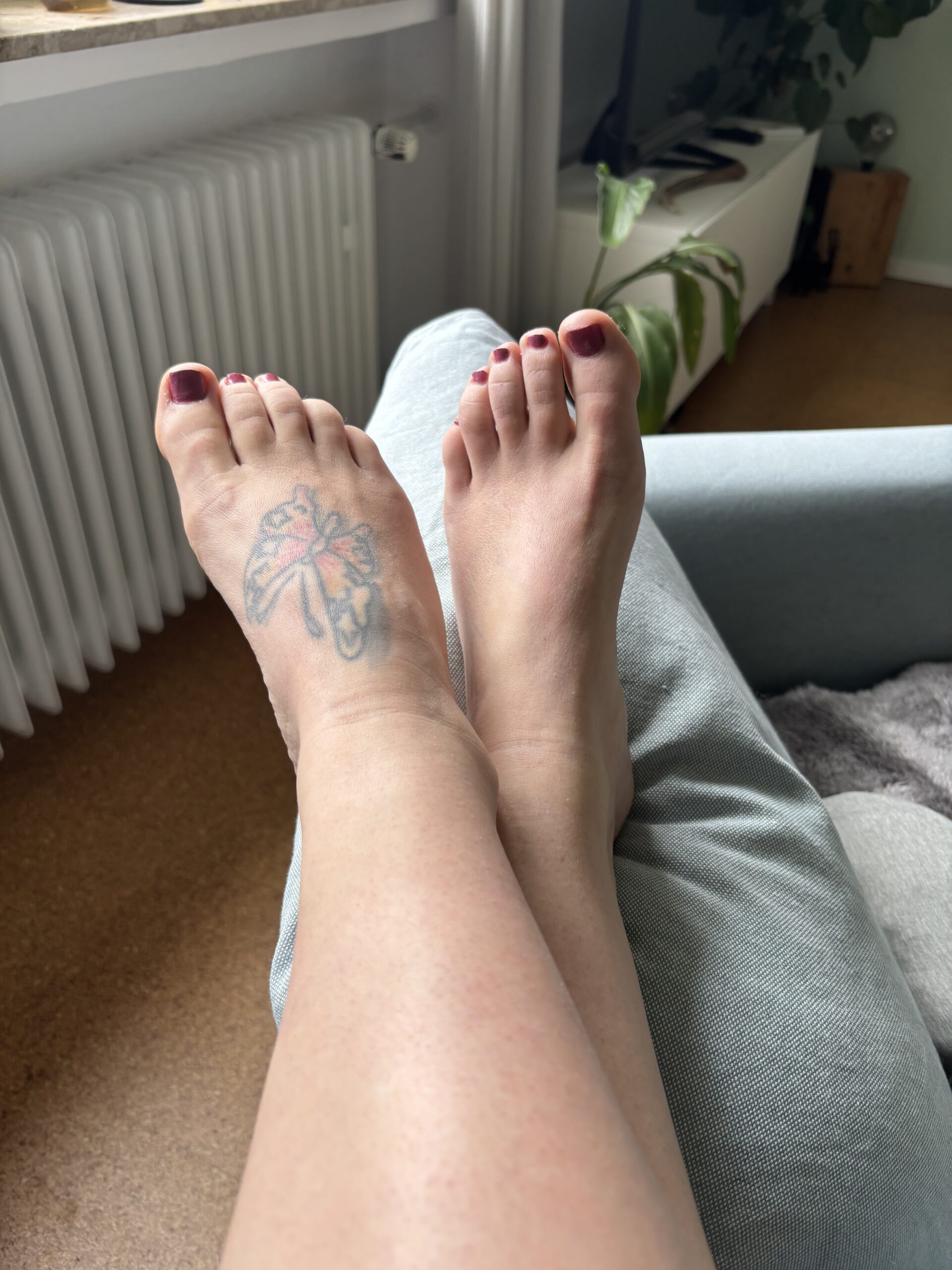 Getragene Socken