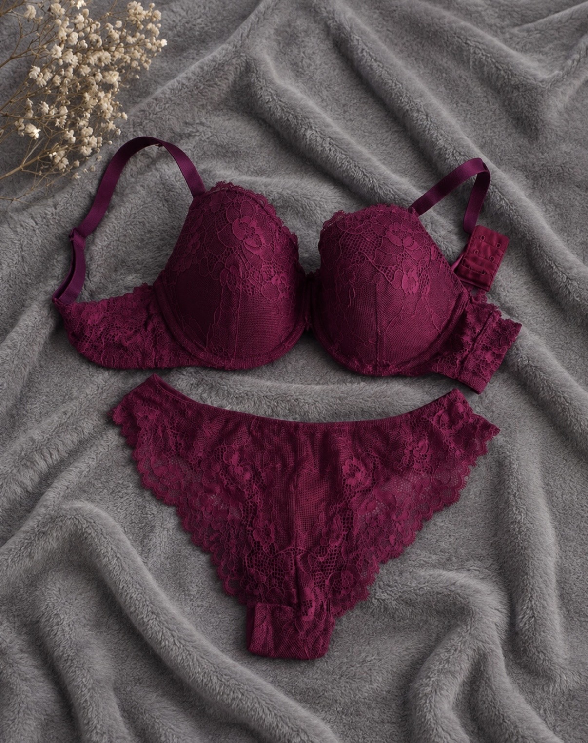 Spitzen Set - lila