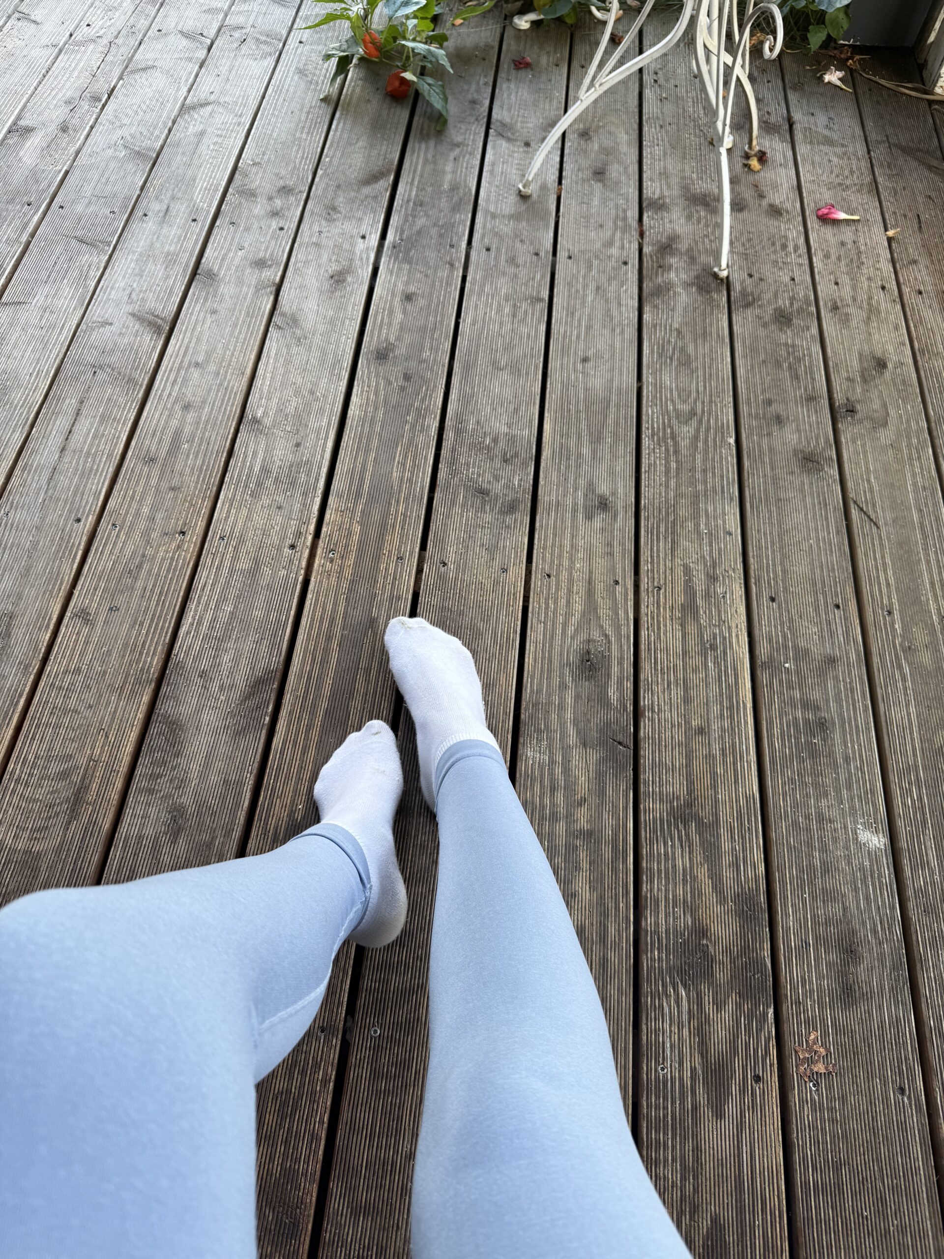 Getragene verschwitzte Socken