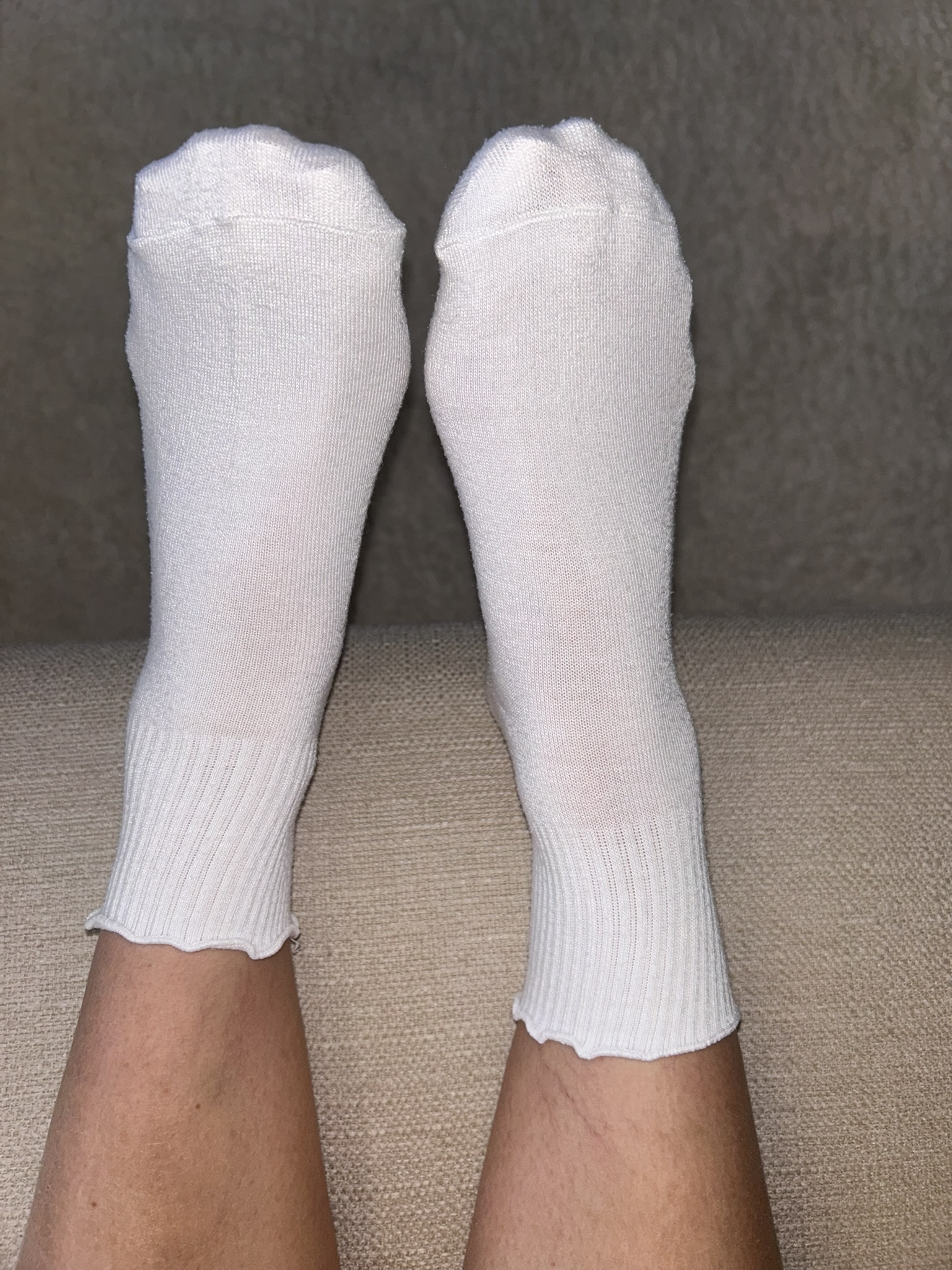 Weiße Rühschen Socken