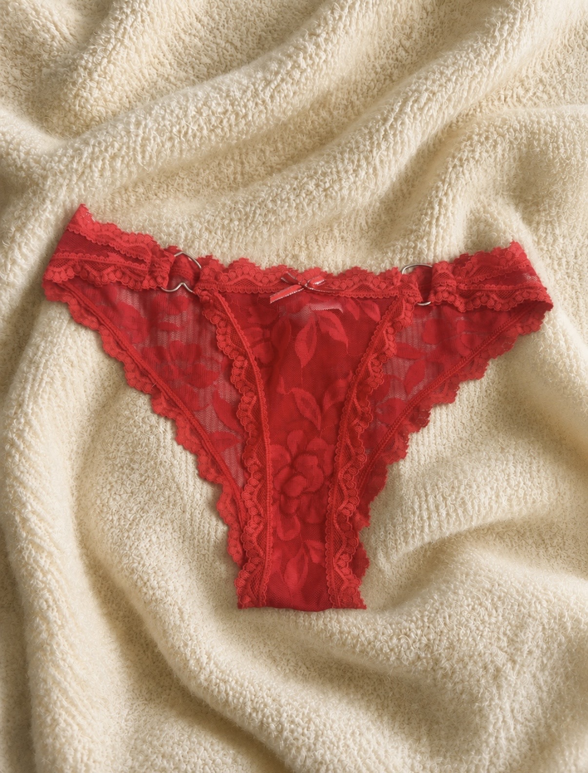 Roter Spitzen Slip