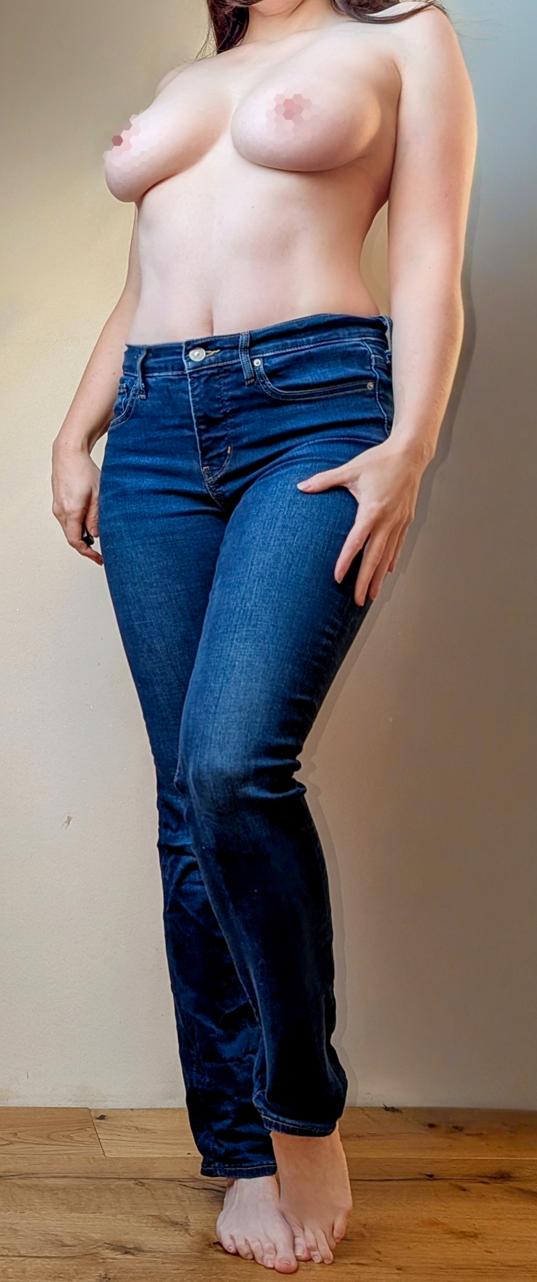 knackige Blue jeans von Levis, für dich ohne Höschen getragen